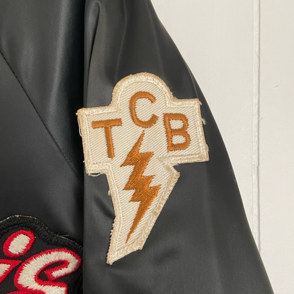 RARE - Vintage 1970s ELVIS IN CONCERT - Black Satin Tour Jacket - EXTRA LARGE - Picture 3 of 7